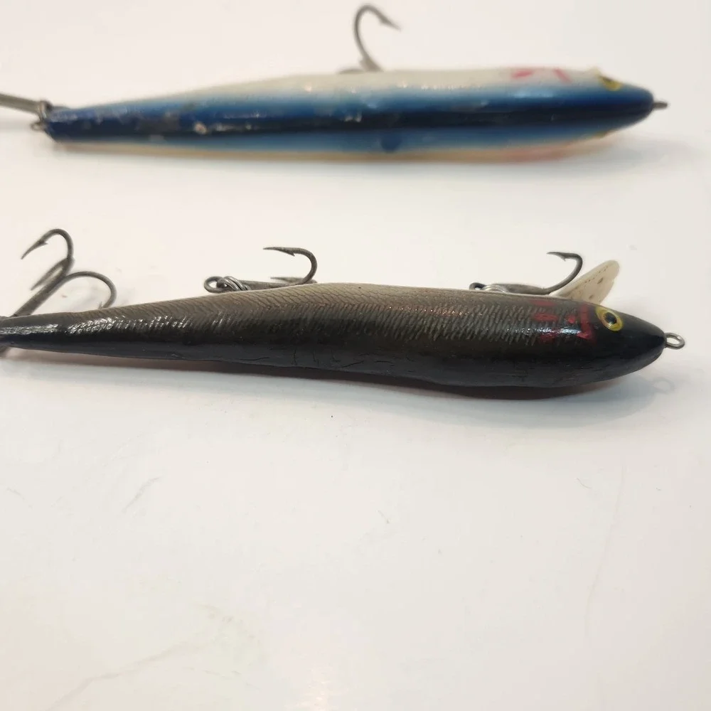 Lot Of 2 Vintage Cotton Cordell Redfin Lures 5-1/2 Inch And 6-1/2 Inch Fishing